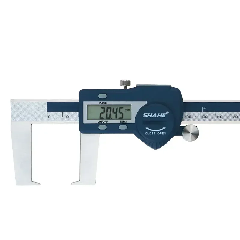 SHAHE 0-150/200/300 mm Digital Caliper Outside Groove Caliper With Flat Points LCD Digital Electronic Caliper Measuring Tools