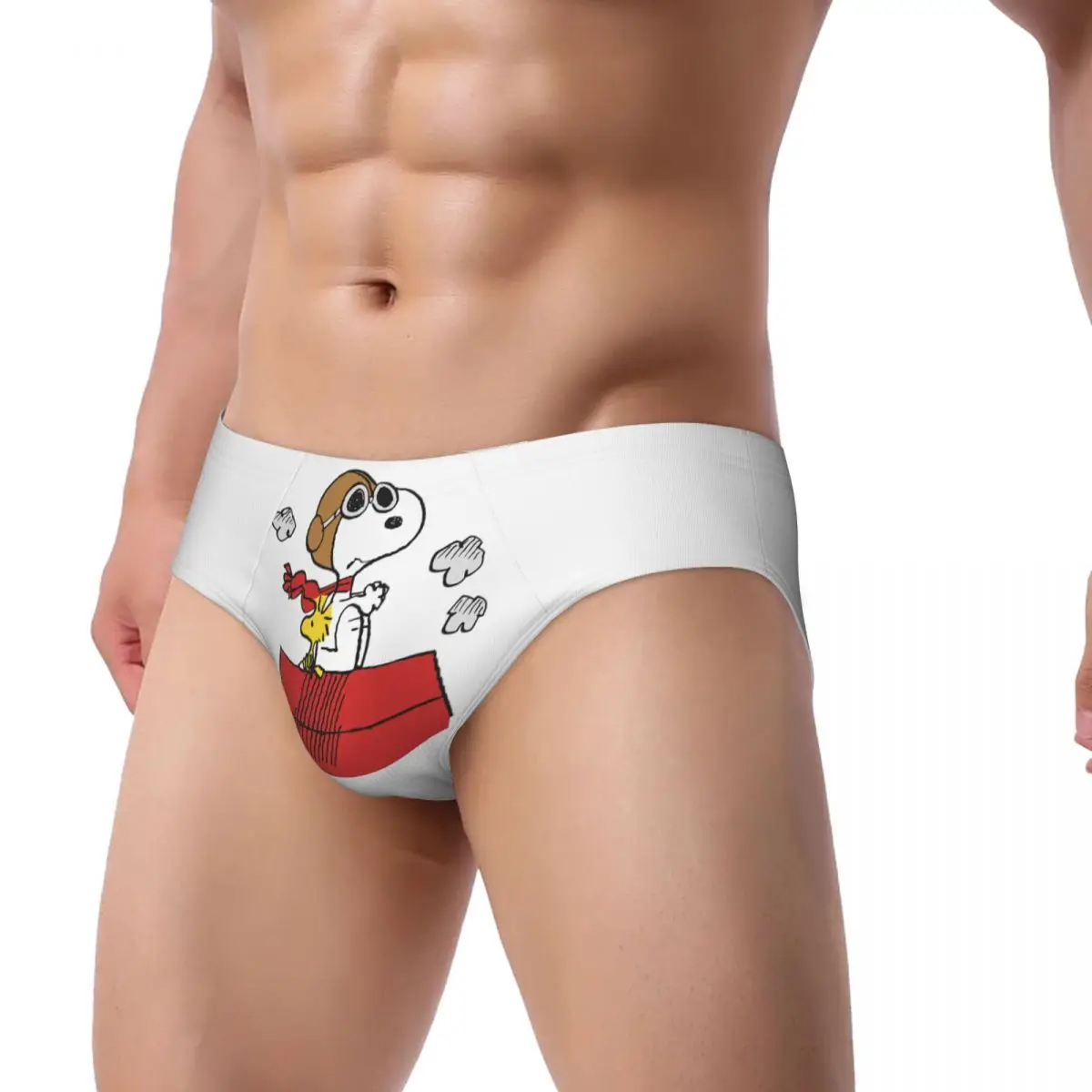 Custom Men's Snoopy Woodstock Men Panties Comfort Cartoon Briefs Underwear