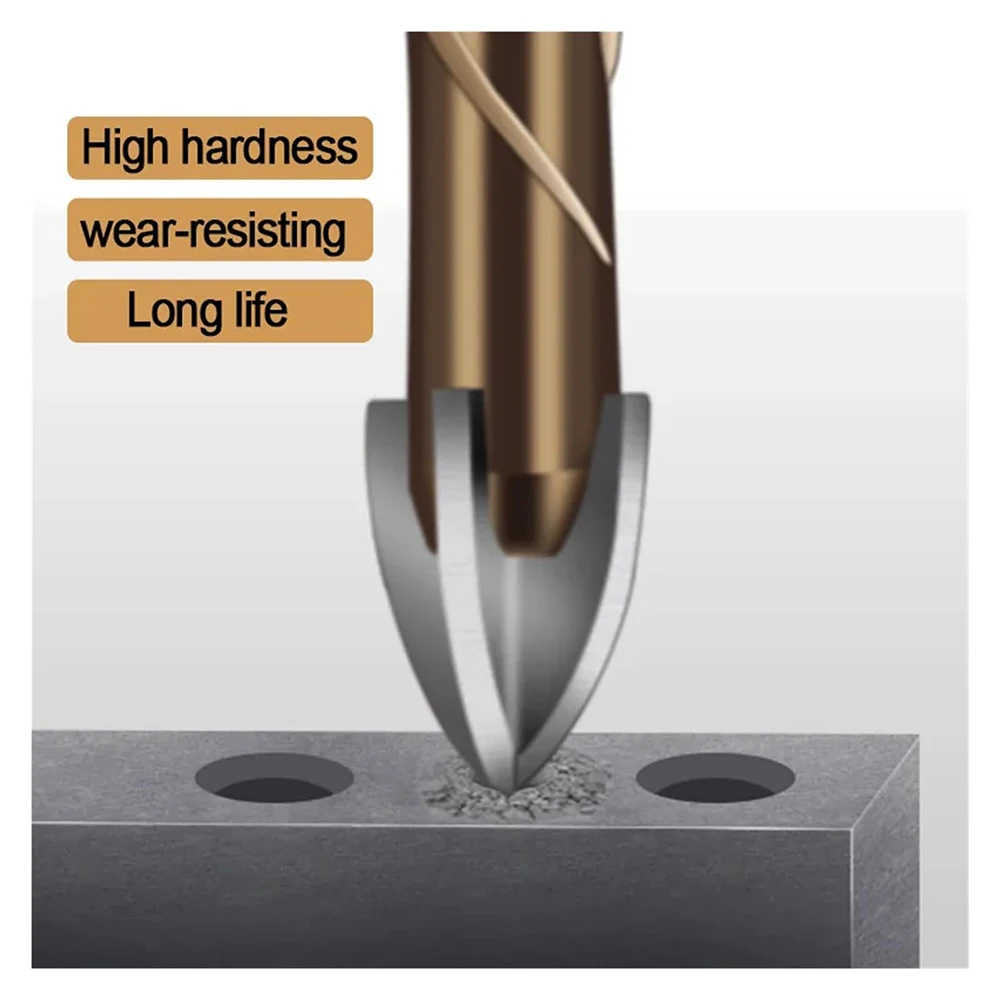 Zestaw wierteł krzyżowych spiralnych ze stopu z chwytem sześciokątnym 6,35 mm do płytek/ścian z cegły/betonu/szkła/keramiki/drewna/aluminium/plastiku