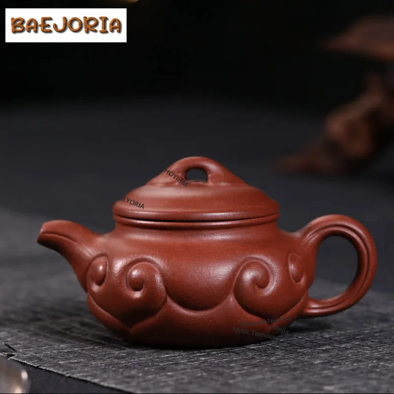 

170ml Luxury Yixing Purple Clay Teapots Handmade Ruyi Antique Pot Raw Ore Purple Mud Kettle Chinese Zisha Tea Set Tableware
