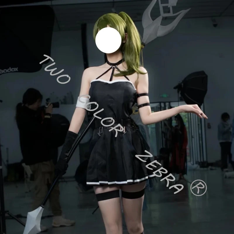 

A;3\v,7'd/Anime Frieren Beyond Journey's End Ubel Cosplay Costume Black Wipe The Chest Sexy Dress Halloween Party Outfw.3;v'6\b/