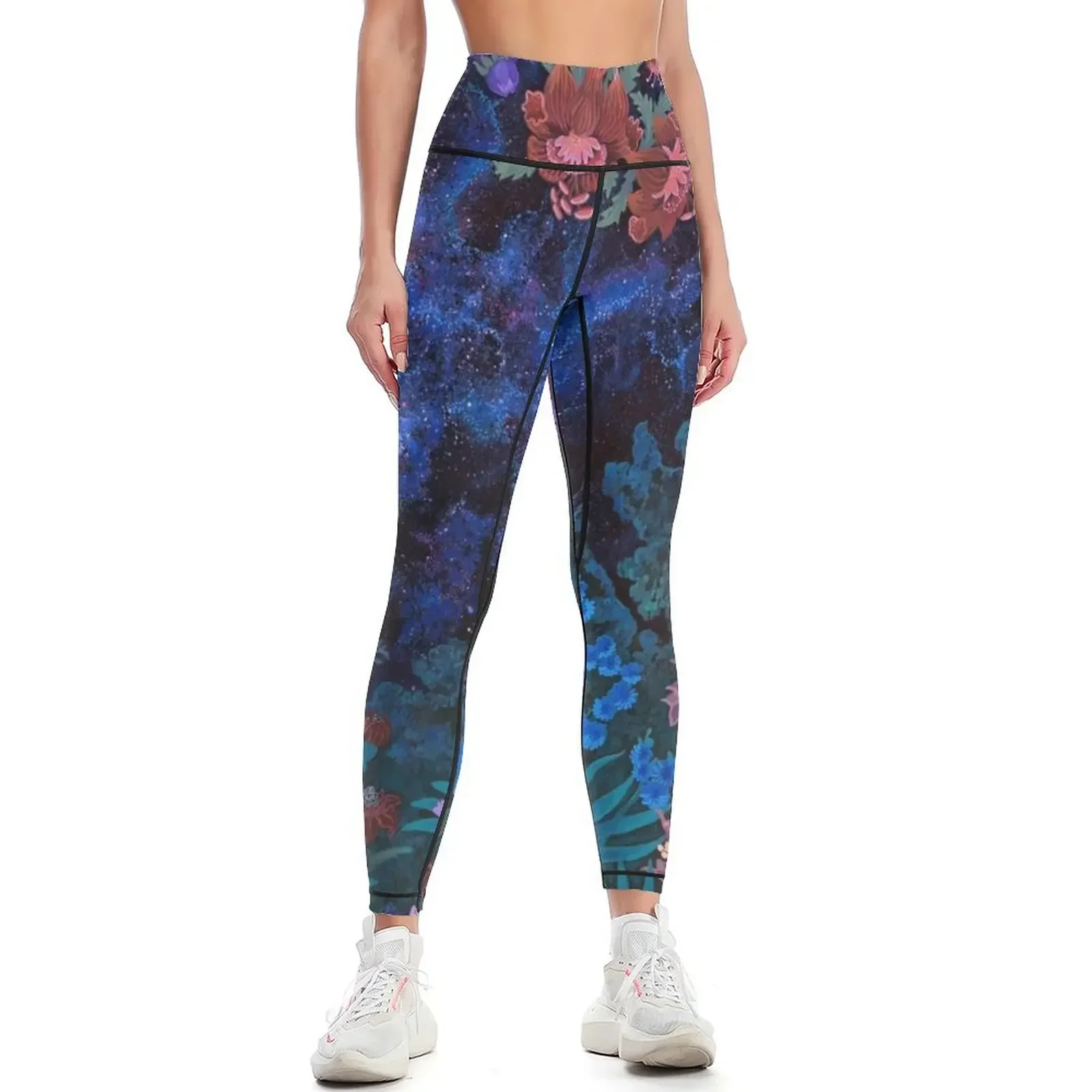 

Night Space Magic Garden Leggings gym's clothing legging pants raises butt Women's pants gym's sportswear Womens Leggings
