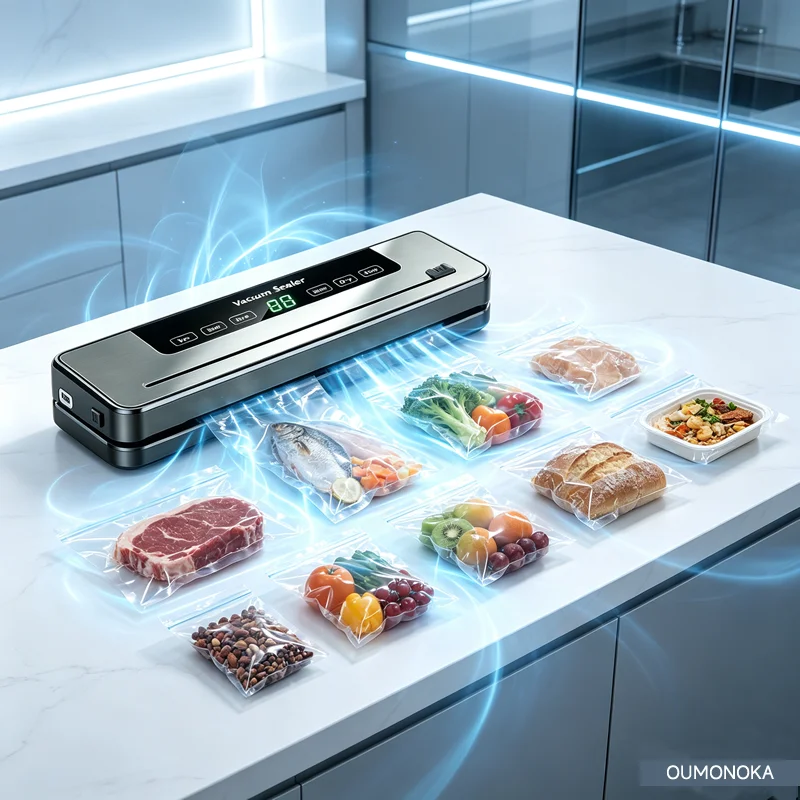 Scelleuse de sacs en plastique pour aliments, machine de scellage thermique et de dégazage, compresseur portable, appareils électroménagers, gadgets de cuisine, scelleuse sous vide