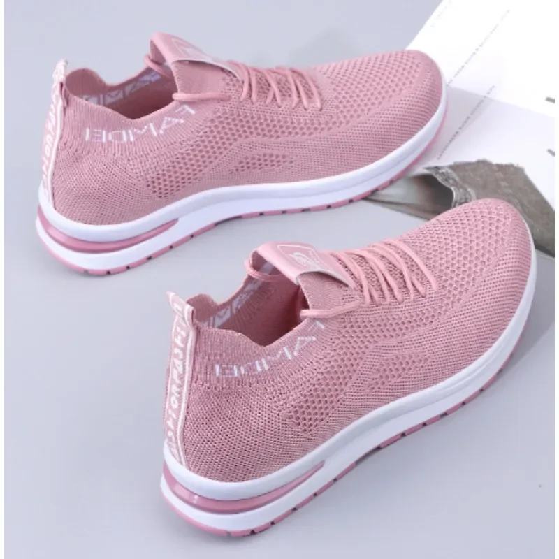 Hide Heels Fashion Sneakers for 2023 Women Breathable Spring Platform Lace Up Fashion Causal Vulcanized Footwear Chunky Luxury