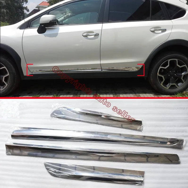 

ABS Chrome Side Door Body Moulding Molding Trim For Subaru XV 2011-2015 Car Accessories Stickers