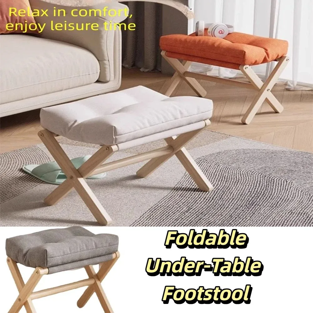 solid-wood-foldable-footstool-cotton-filled-cushion-compact-design-folding-stool-folding-mechanism-comfortable-support