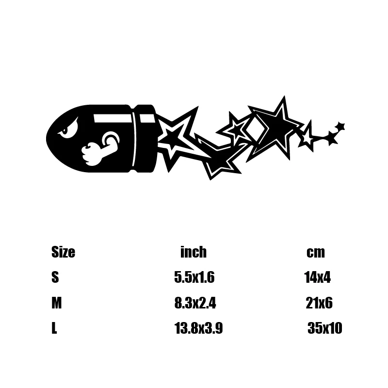 BULLET cartoon stickers,cute & funny for a Unique and Personalized Look,high quality sticker for cars trucks motorcycles &laptop view 2