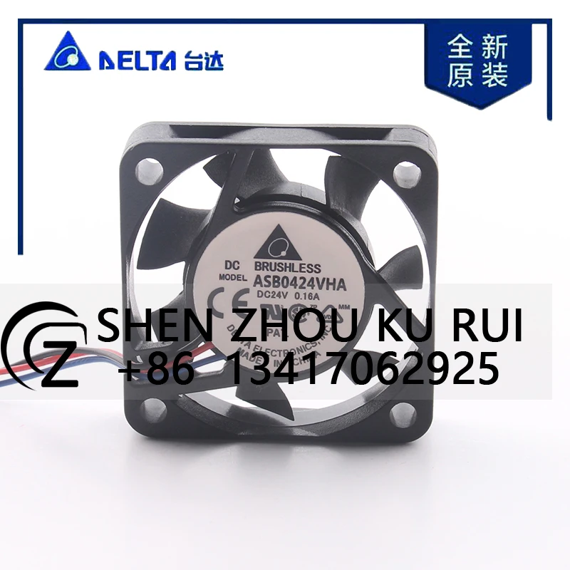 

Delta 5V 12V 48V DC24V 0.16A AC EC 4010 40X40X10MM 4CM Double Ball Bearing Inverter Mute Printer Miniature ASB0424VHA Coolingfan
