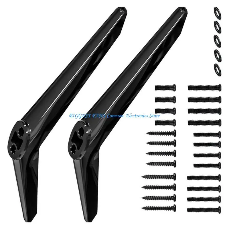 Television Legs Replacement Set For 28 65 Inch Screens Heavy Duty 4.7mm ABS No Drilling Required