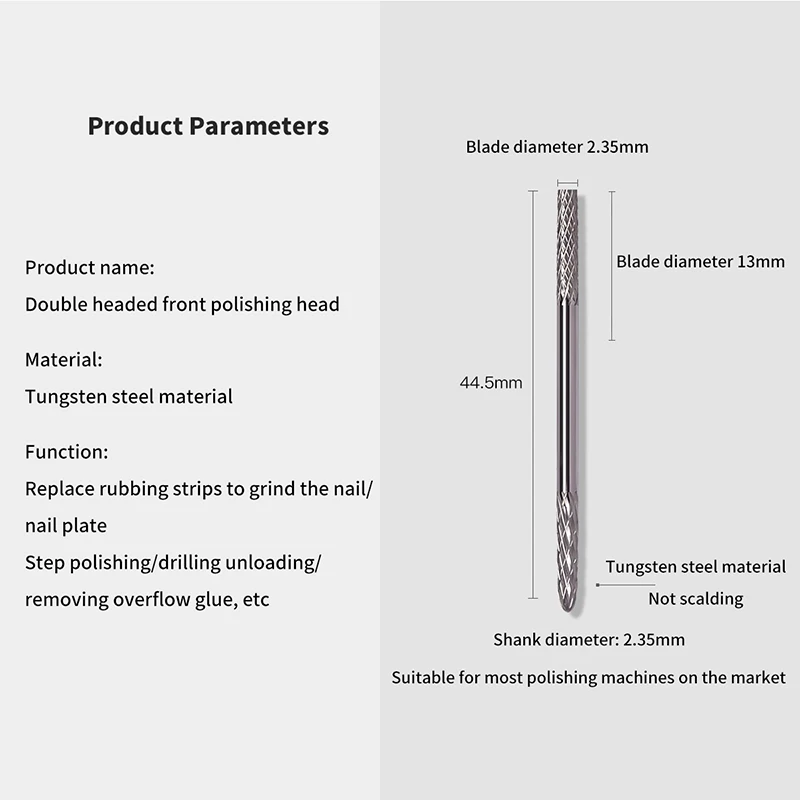 タングステン-ネイルドリルビット,多機能アクセサリー,ダブルエンド,ソープポイントの下,キューティクルリムーバー,マニキュア