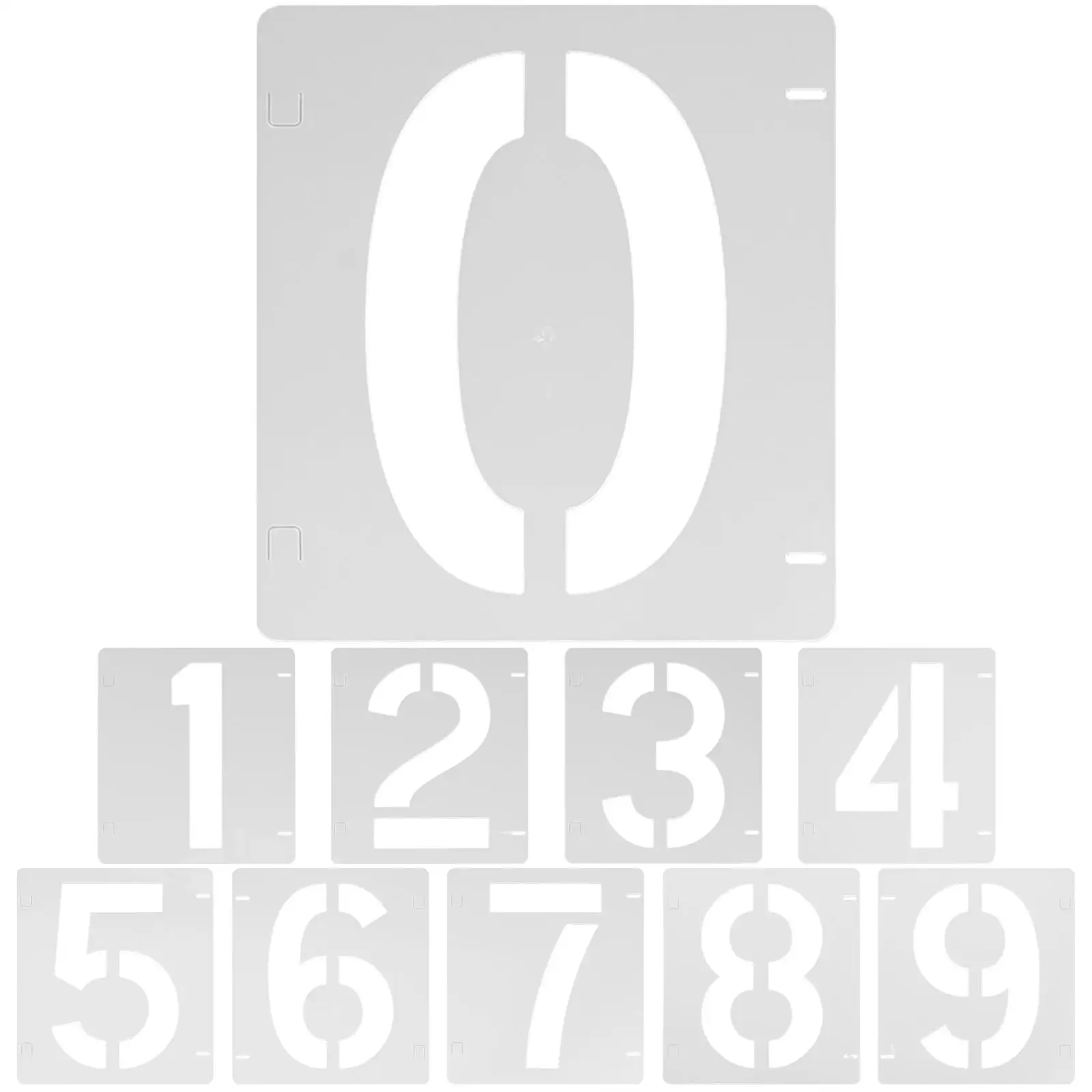 10 Sheets Digital Template Drawing Craft Stencils Templates Painting Large Number Mail Plastic The Pet Child