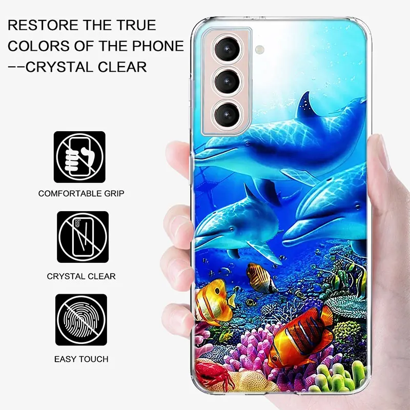 Deep sea turtle dolphin landscape Phone Case For Samsung A17 A56 A36 A26 A16 A55 A35 A25 A15 A05S Galaxy A71 A51 A41 A31 A21S A7