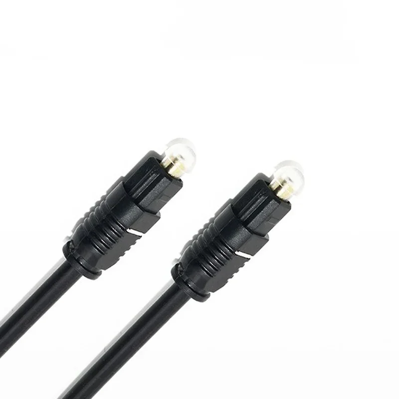 Cable de audio digital de 1m, 2m, 3m para DVD, DVT, MD, cable Toslink de fibra óptica, línea SPDIF negra
