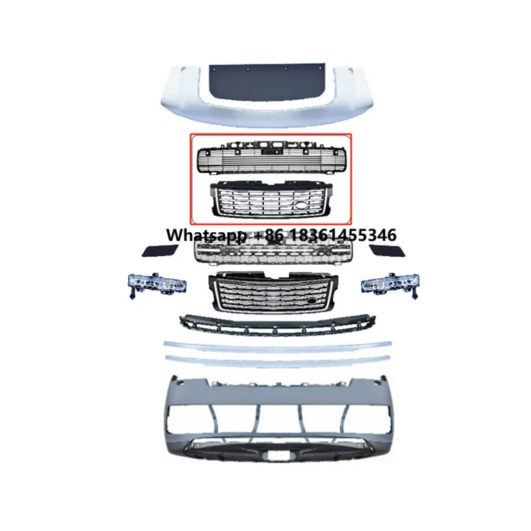 

Upgrade 2023 SV Style BodyKit Grille Daytime Running Lights Front Bumpers Body Kits For Rover Vogue 201