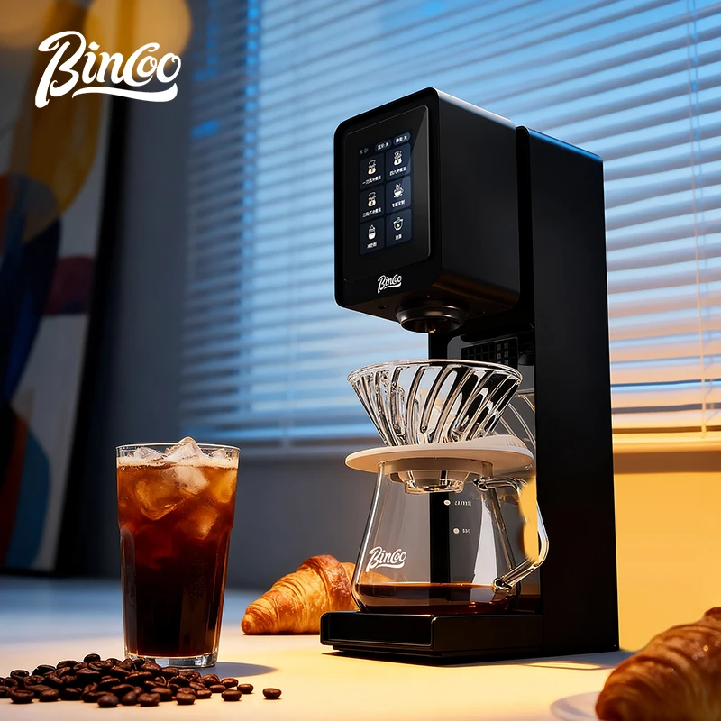 BINCOO PO01 Automatic Pour-Over Coffee Maker, Drip Coffee Machine with Tea Brewing Function, Home Barista Brewer Set
