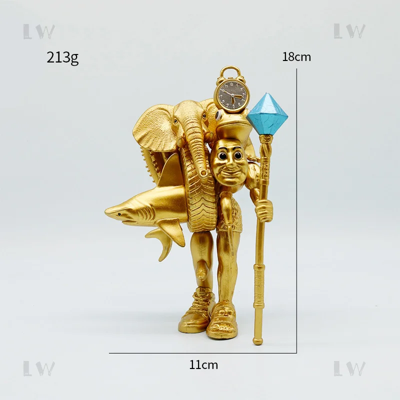 شخصيات ذهبية إيطالية من Brainrot Tung Tung Sahur Tralalero Tralala Bombardino Crocodilo Shimpanzini Bananini Fusion Model هدية #6