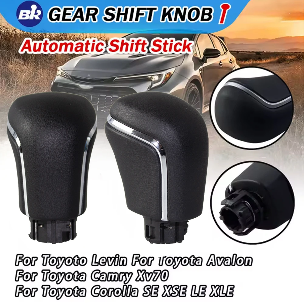 

New product Auto Parts AT Car Gear Shift Knob Fit For Toyota Corolla Levin Camry XV70 V70 Avalon Leather Shifter Lever Interior