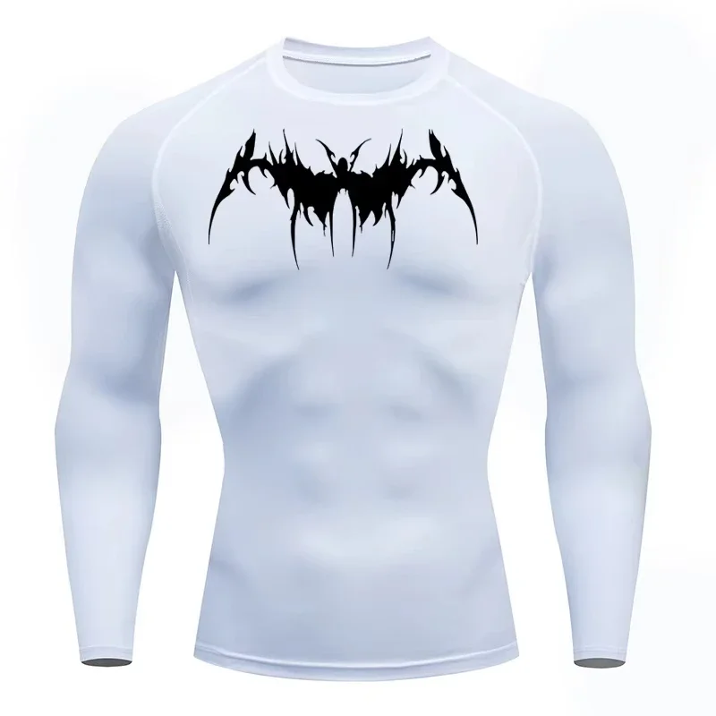 

Новая мужская футболка 2026 года в стиле Harajuku: облегающая, для фитнеса, спорта, бега и бокса, быстросохнущая, с коротким рукавом