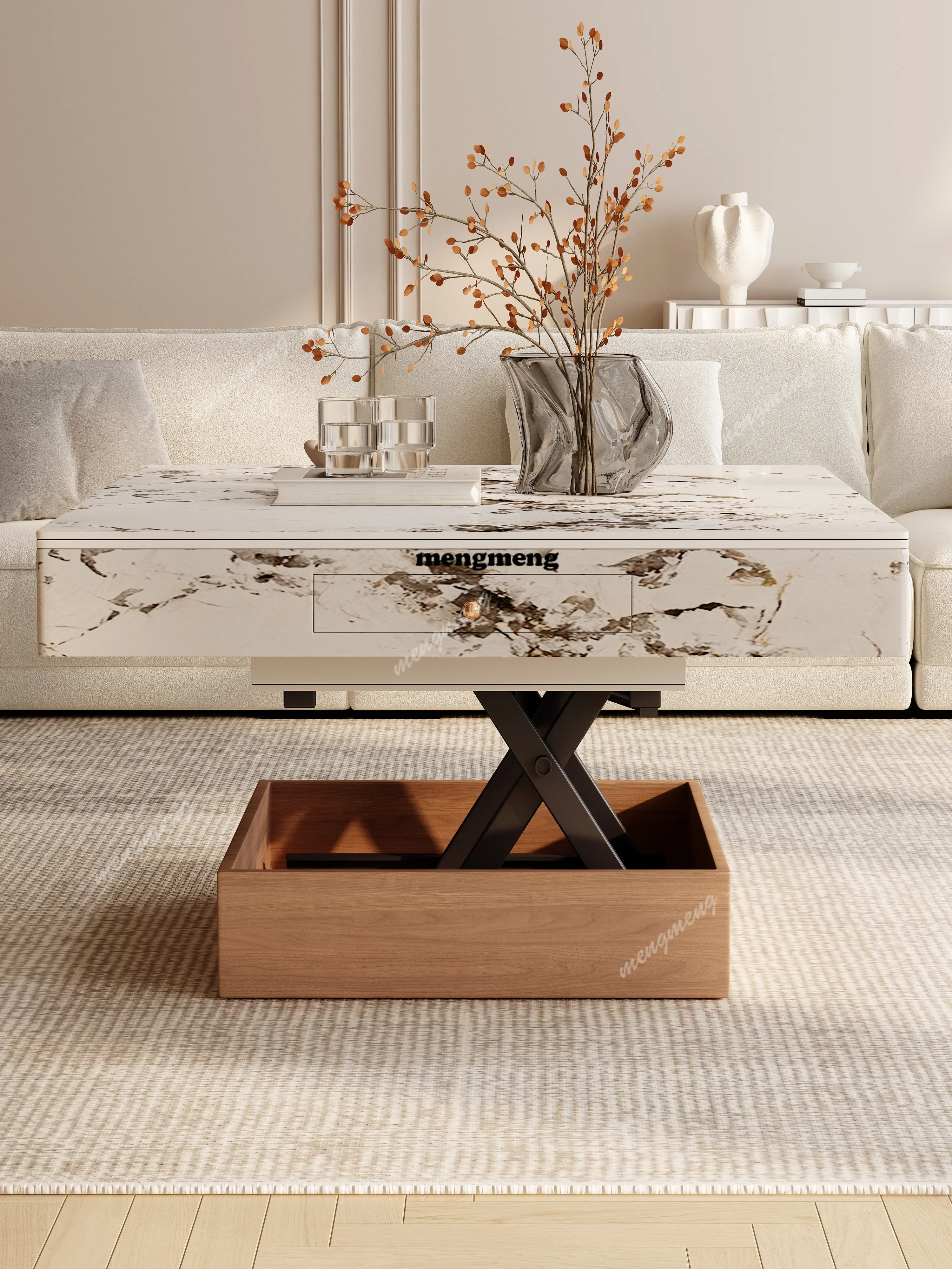 

Hot sales Mahjong table lifting coffee table automatic household dining table dual-purpose integrated multi-function light luxur