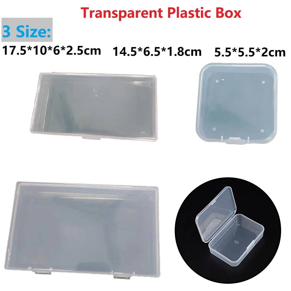 プラスチック製収納ボックス,長方形,ネジ付きボックス,透明,強力,ジュエリーコンポーネント,収納ケース,コンテナ