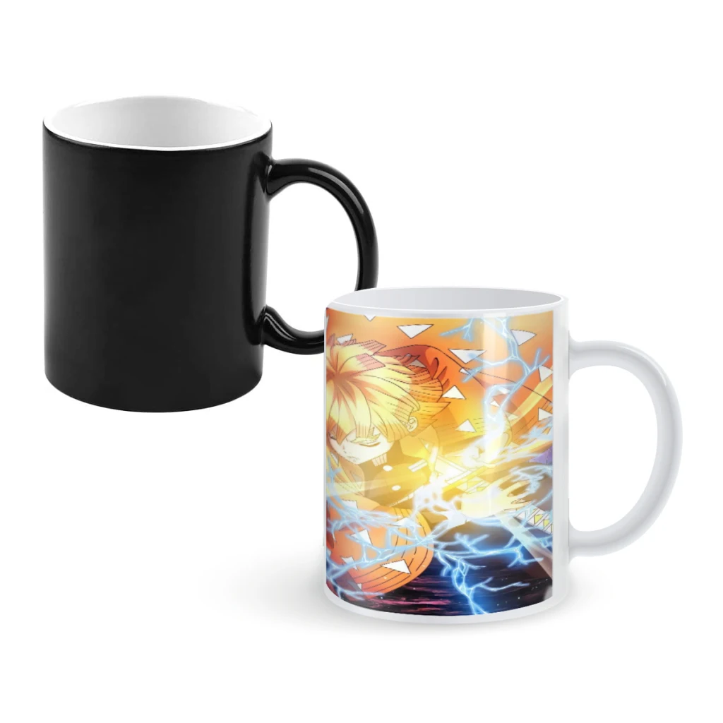 Demon Slayer Kimetsu No Yaiba Heat Sensitive Color Changing Mug 11OZ Ceramic Coffee Cup Magic Cup Heat