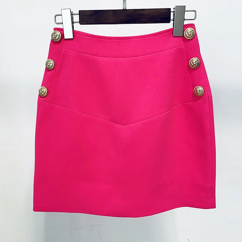 Sexy Hip Wrapped Mini Skirt, Rose A-line skirt, fashionable professional skirt, design factory new high-quality women's clothing