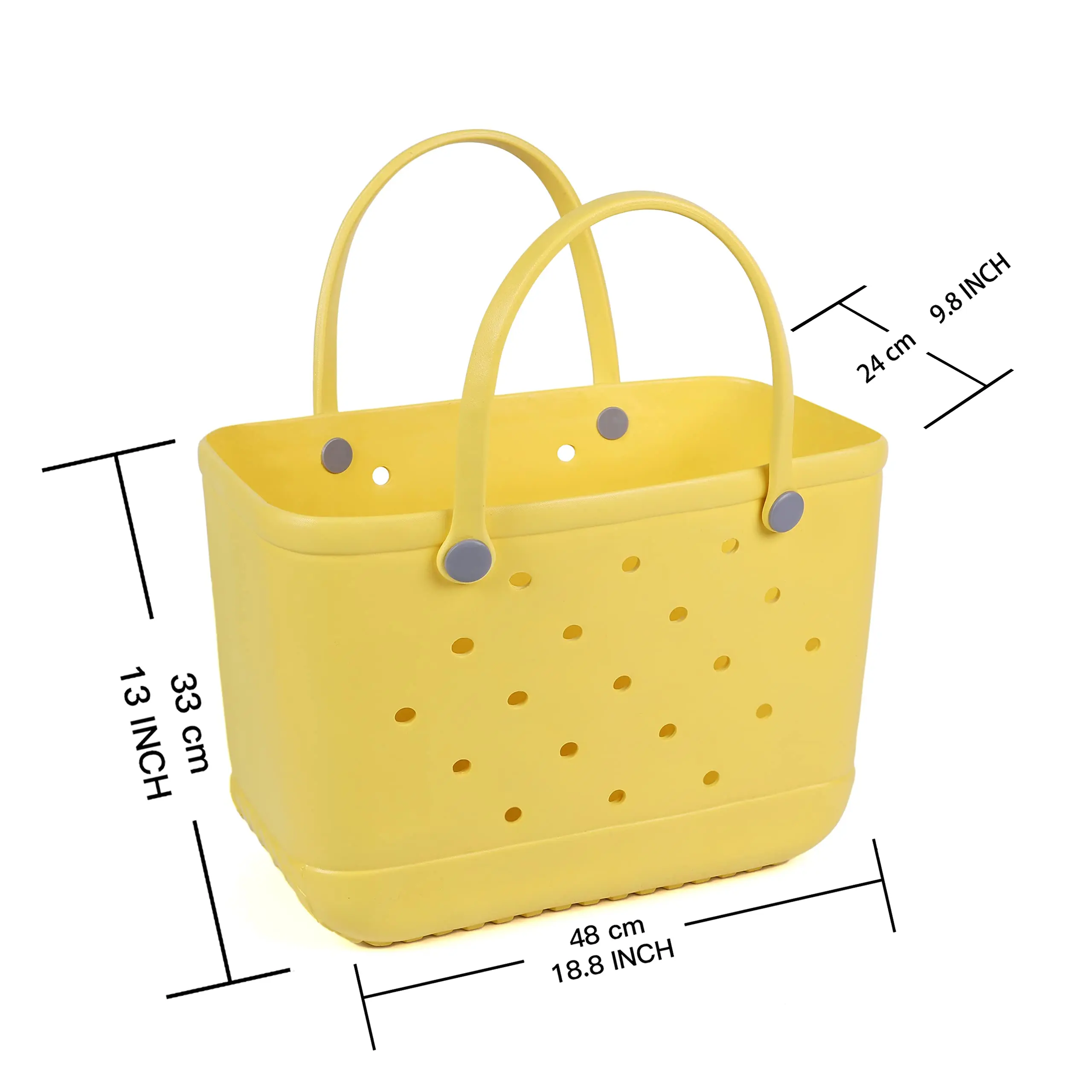 Beach Tote Silicone Basket with Sand Waterproof Travel Bag Sandproof Handbag Multi-Purpose Storage Bag for Boat Pool Sports Gym