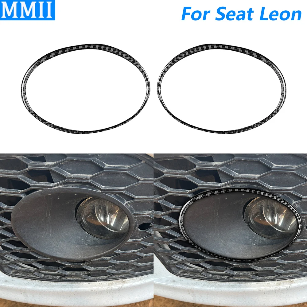 

Для Seat Leon 2005-2012 настоящее углеродное волокно передний бампер противотуманная фара рамка панель декоративная крышка автомобильные аксессуары декоративная наклейка