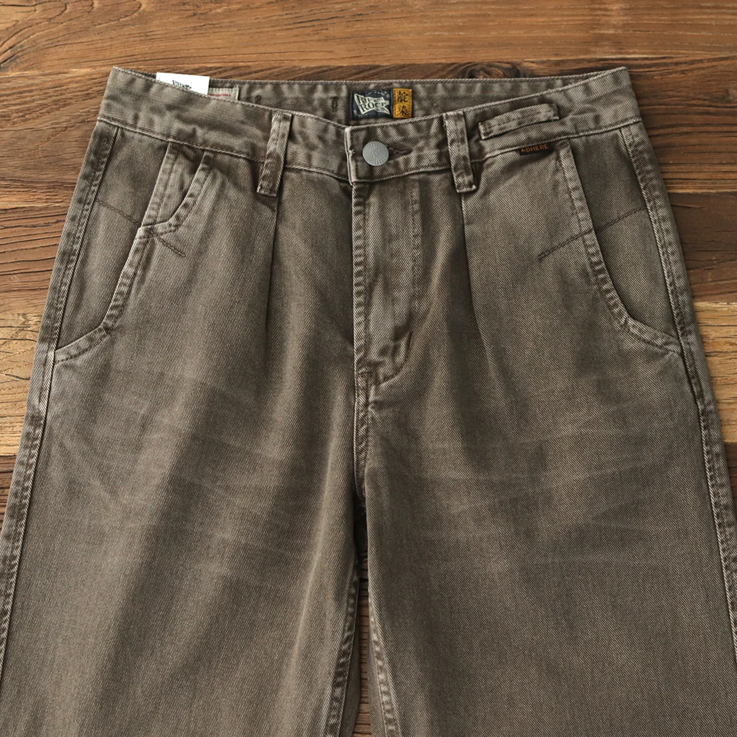 

Spring and Autumn New American Retro Heavyweight Denim Jeans Men's Simple 100% Cotton Sand Washed Casual Loose Straight Pants