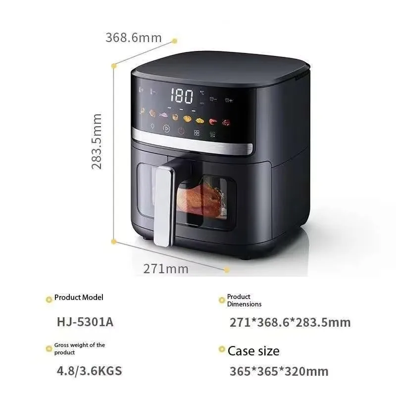 مقلاة هوائية رقمية جديدة لعام 2025 موديل 7 لتر، مقلاة هوائية احترافية خالية من الزيت، متعددة الوظائف اختيارية #5