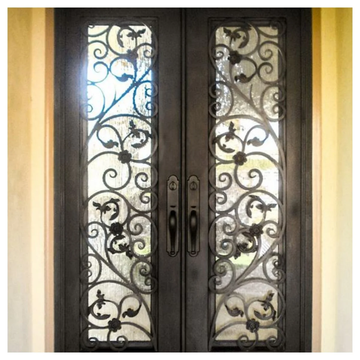 Custom Made Wrought Iron Door Design For Sale