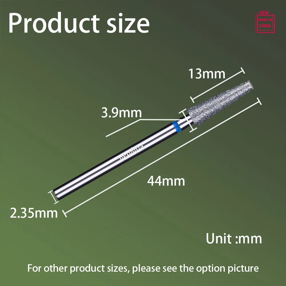 6 pçs/set diamante prego broca manicure rebarba cutícula pele morta limpa fresas elétricas manicure broca acessório