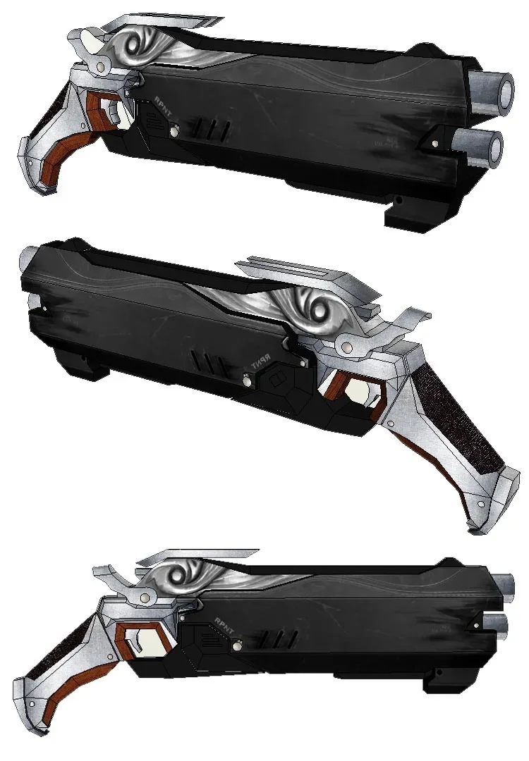 Game OW Death Shotgun Gun 1:1 3D Paper Model DIY Handmade Toy