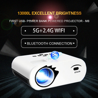 ​Upgraded 5G WiFi Bluetooth Projector Native1080P Video Projector wih USB-C Power Bank Compatibility Home Theater Mini Projector