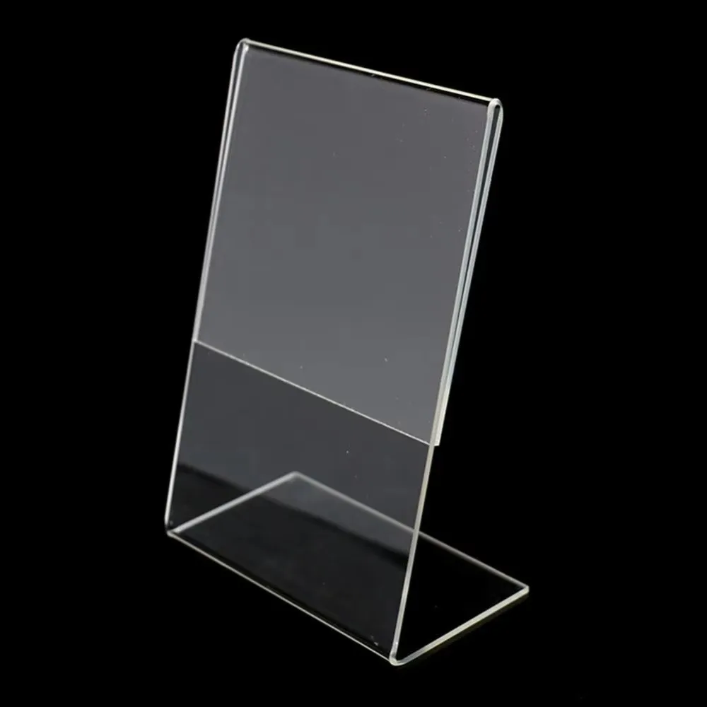 Transparent Acrylic Display Stand Double Side 10cmx15cm Photo Frames Display Ad Frame A6 Size Table Sign Holder Exhibit Display