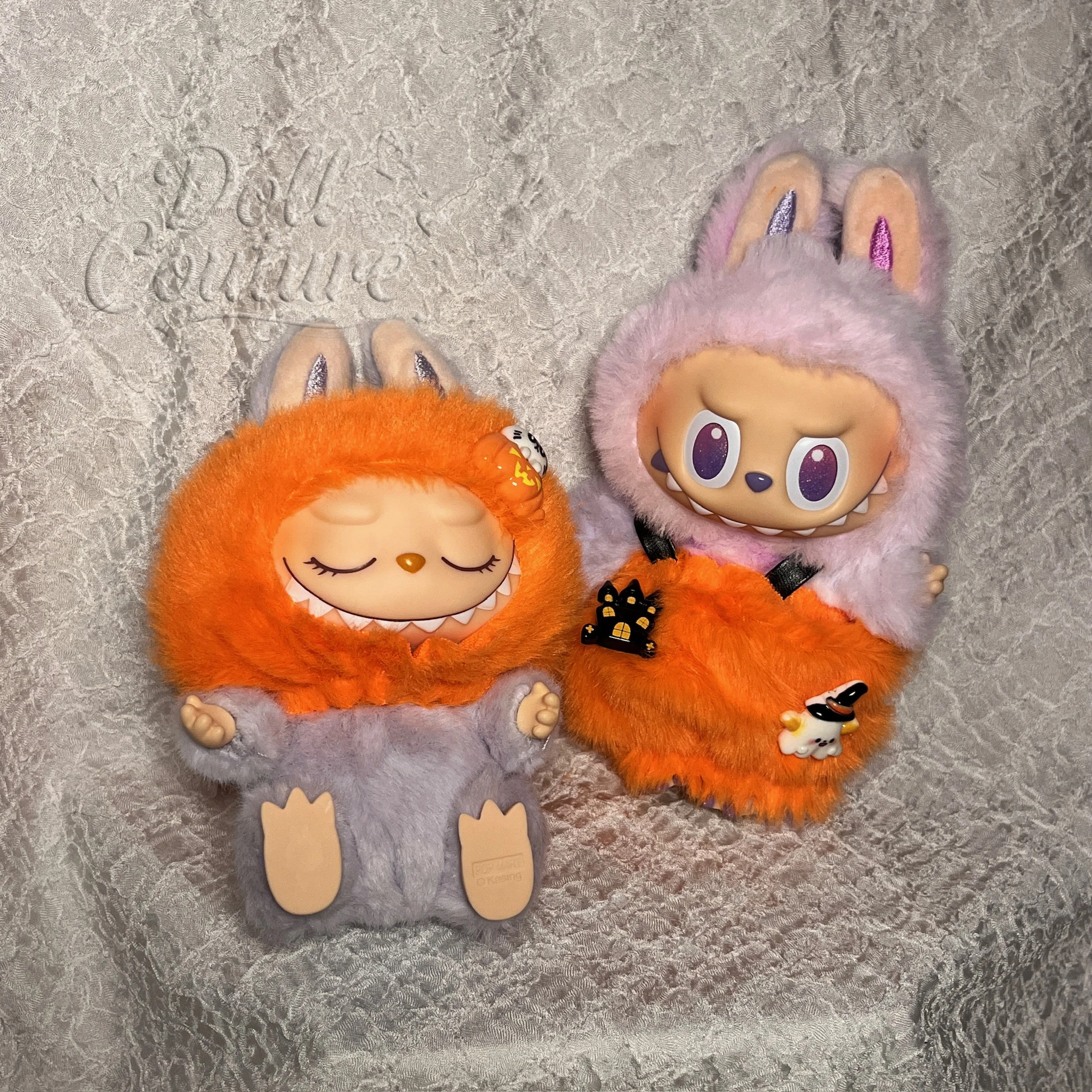 

Для 17 см куклы Лабубу Хэллоуин комплект костюм Санты костюм тыквы сезонный подарочный набор Ropa Labubu аксессуар