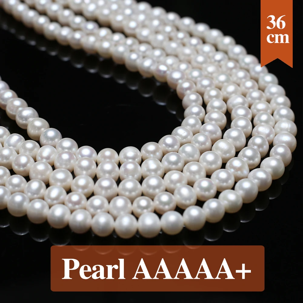 

Real 100% Natural Freshwater Pearl Beads Round 5A Pearl Loose Spacer Beaded for Making Jewelry Necklace Bracelet 5-10mm
