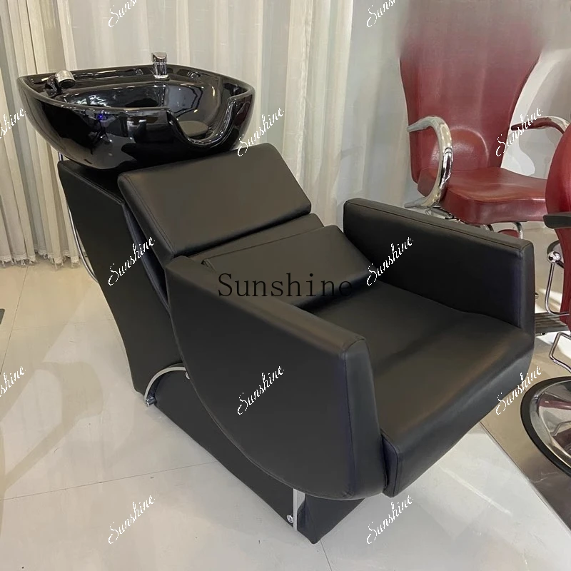 Barber shop dedicated space saving flush bed beauty sitting bed hair salon half lying TF