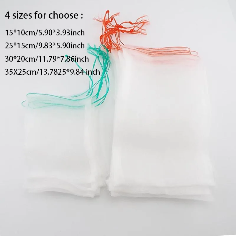 10x Reusable Food Fruit Nylon protection home Kitchen Storage Bags Mosquito Barrier Cover net Filter Bag Mesh pot Vegetable D1