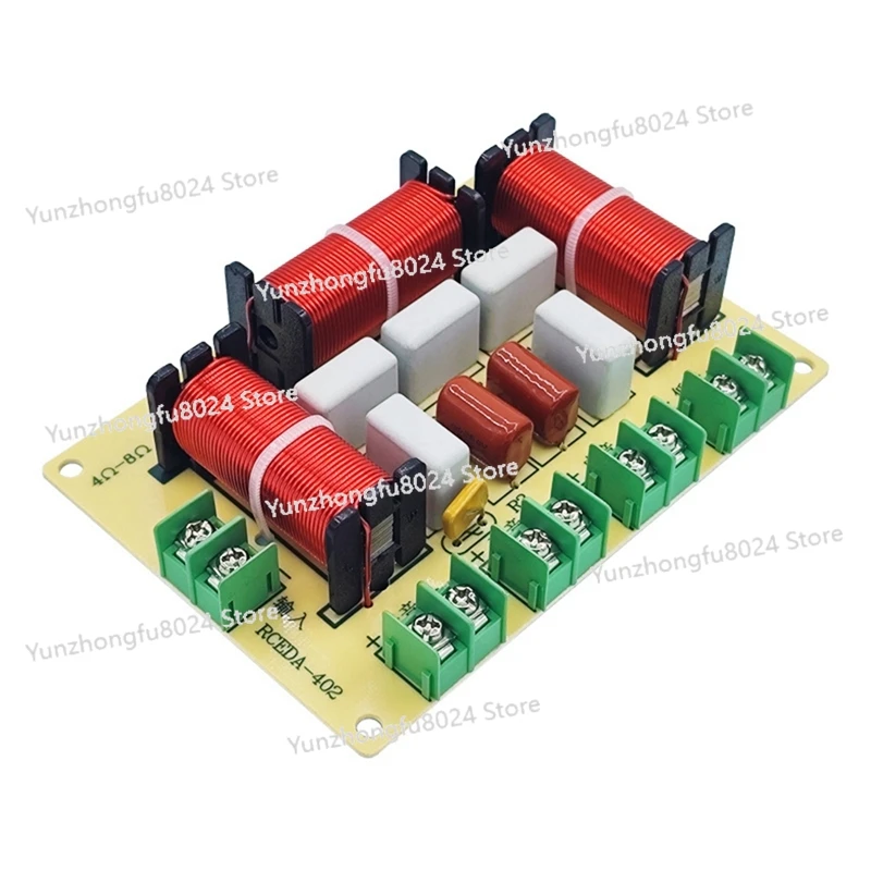 

200W 4 Way Crossover Audio Speaker Crossover Dual Bass + Midrange + Treble Frequency Divider KTV Professional Crossover