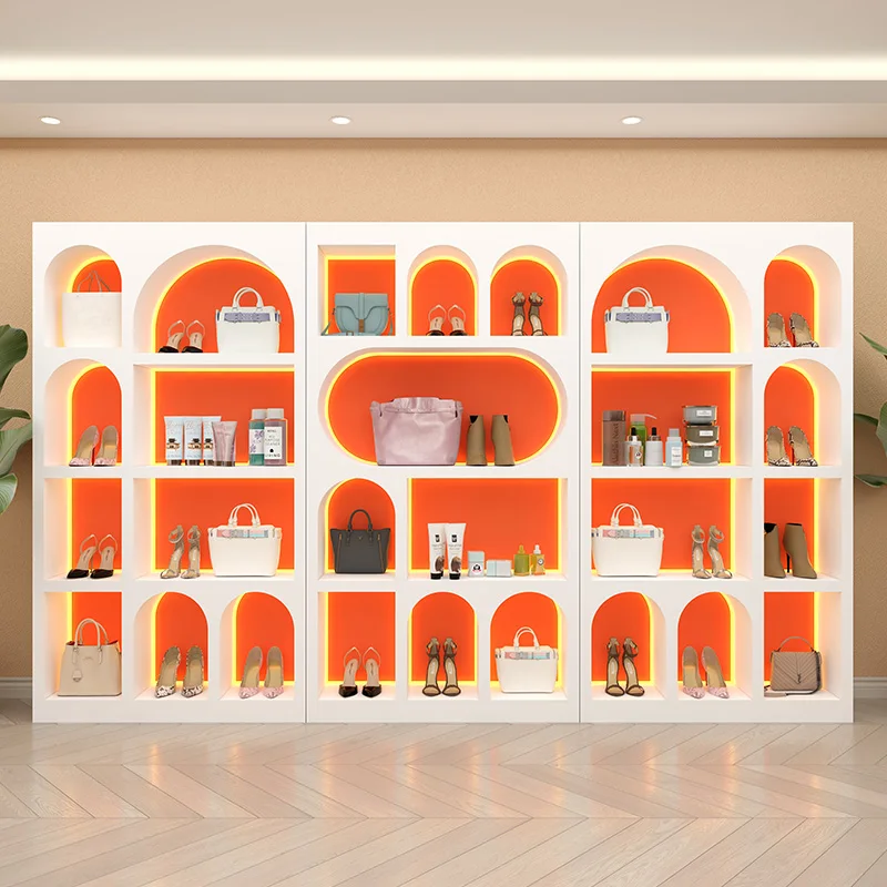 custom.High-end Custom Cosmetics Store Display Cabinet Cosmetics Display Cabinet Perfume Store Shelf Display Rack