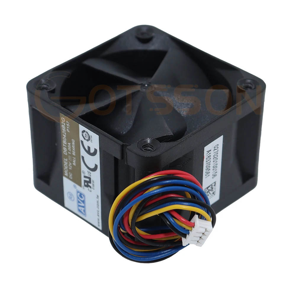 Imagem -05 - Fãs de Alta Velocidade do Servidor Ventilador de Refrigeração Poderoso Rolamento Duplo de Esferas Fios 4pin Pwm 40 mm Avc 4028 12v 1a Dbtb0428b2g 40x40x28 mm 30 Pcs