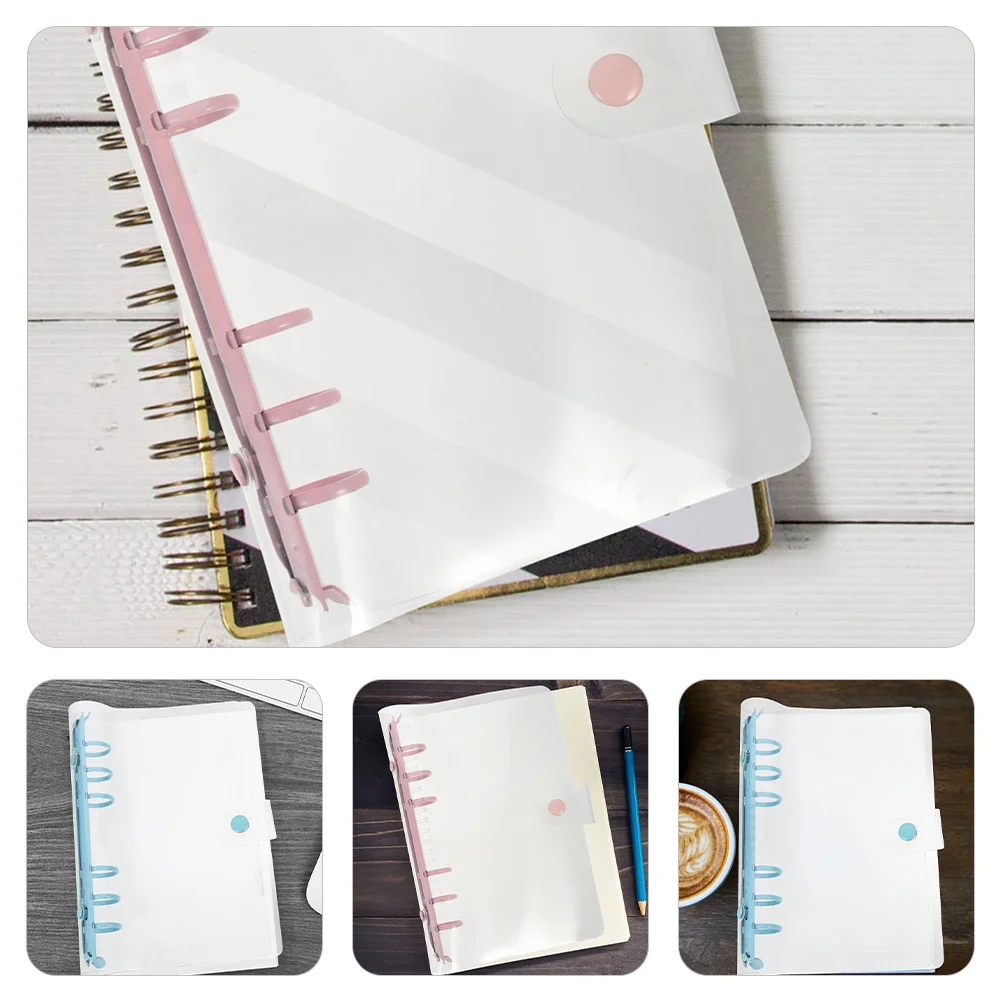 2 pezzi A6 raccoglitore trasparente con coperchio in plastica, organizer regolabile per documenti, custodia per file da ufficio, custodia per pianificatore