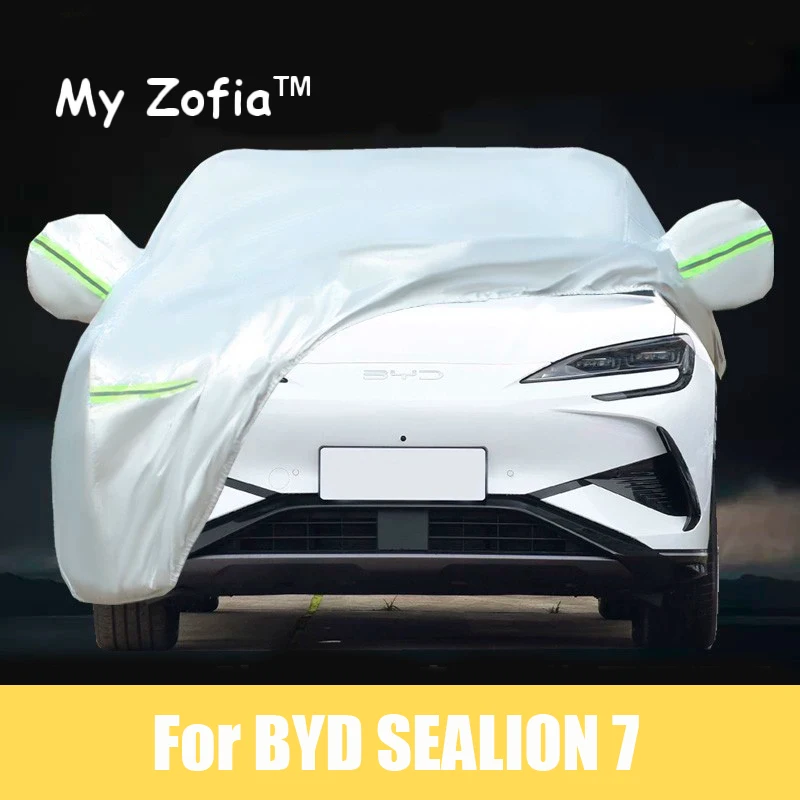 

For BYD Sealion 7 Sea Lion 07 EV 2024 2025 2026 2027 Full Car Covers Outdoor Sun Anti UV Rain Snow Dust Protection Oxford Cloth