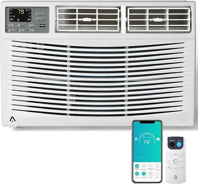 

Window Air Conditioner 12000 BTU with WiFi Energy Efficient Window AC Unit Cools Up to 550 Sq Ft with Remote App Control Ideal