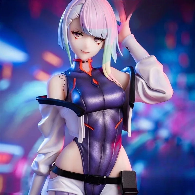 

Cyberronin Edgerunners Character Lucy Top Hacker Cute Short Hair Girl Figure Collect Decoration Anime Peripheral Birthday Gifts
