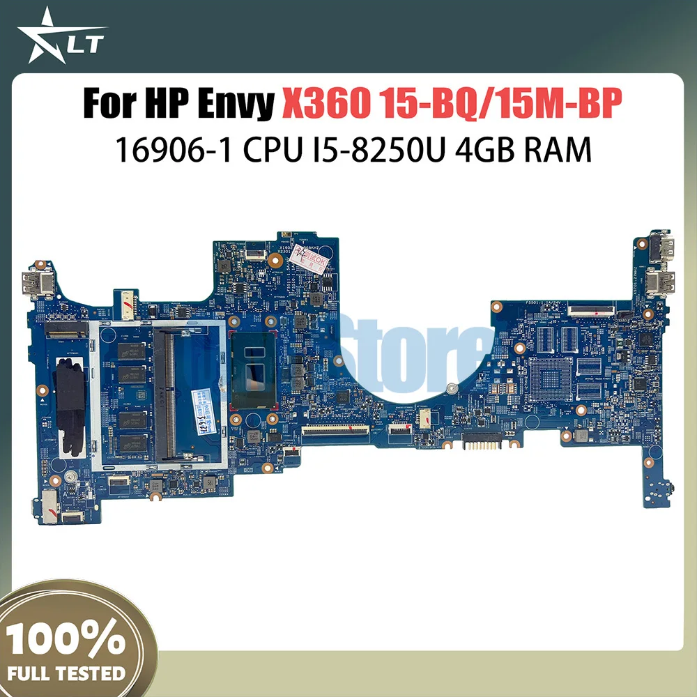 16906-1 Mainboard For HP Envy X360 15-BQ 15M-BP Laptop Motherboard With I5-8250U 4GB RAM 934999-001 934999-601 934998-601