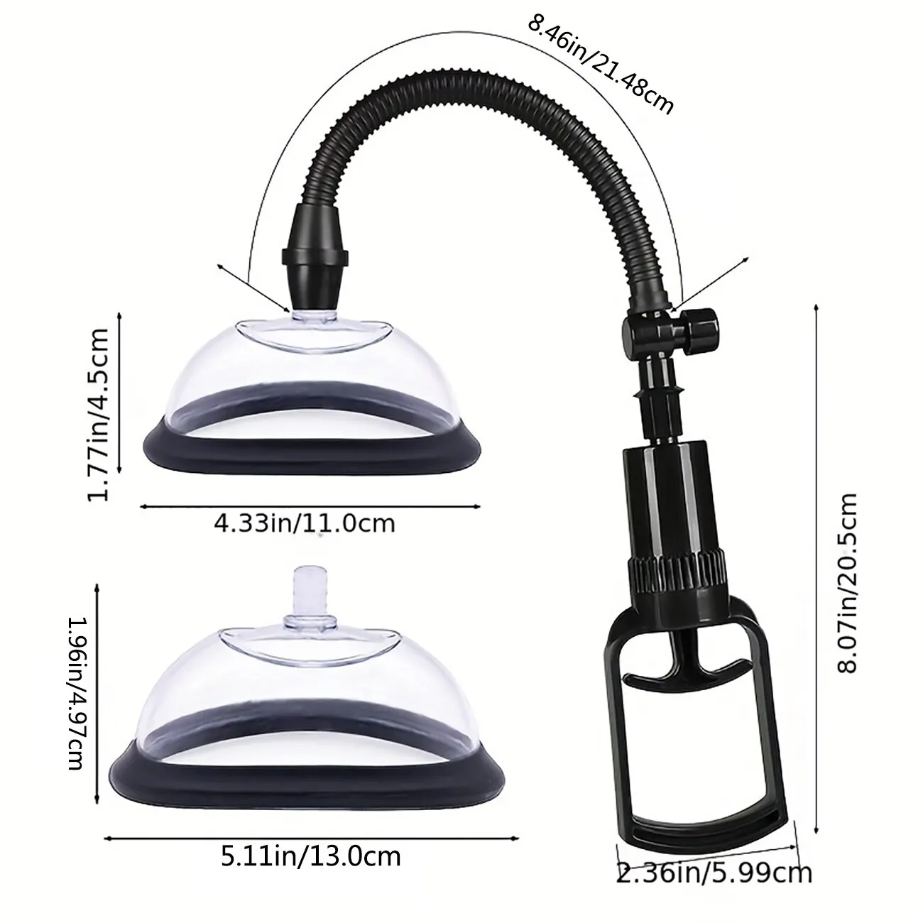 Peito e nádegas Enhancement Pump, elevação de sucção a vácuo, Cupping Therapy Device, Massagem e Relaxamento Tool, 1 Set