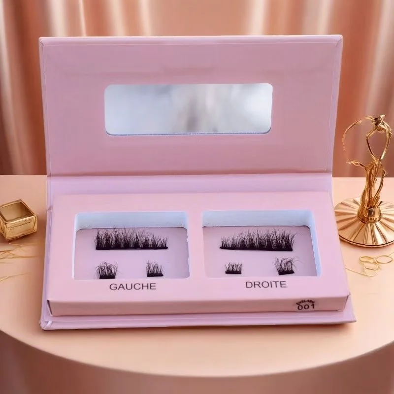 Wholesale Private Label Magnetwimpern Magnetic Eye Lashes Magnetic Lashes 25mm 26mm Eyelashes with Custom Logo Blue package