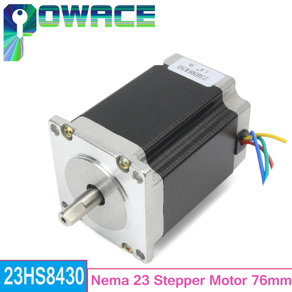 8mm Single Daul Shaft Nema23 57 Stepper Motor 76mm 3A 270oz-in 1.8° Hybrid 23HS8430 For CNC Router Milling Machine